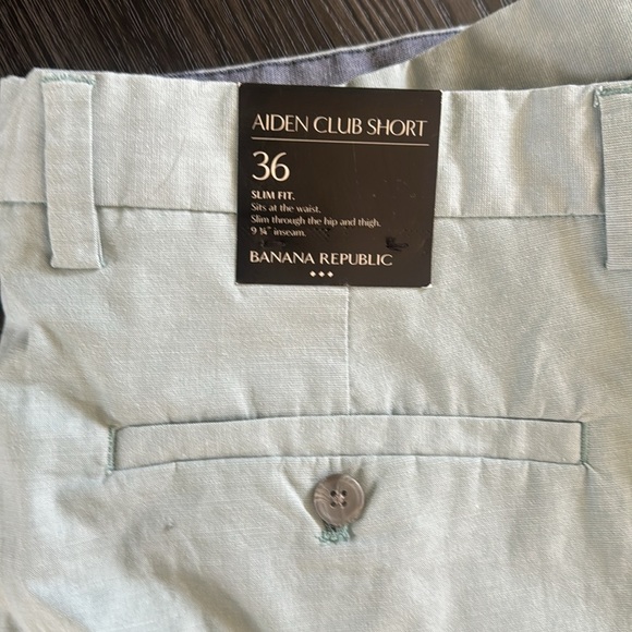 NWTšBANANA REPUBLIC AIDEN CLUB SHORTS -slim fit-91/4 inseam-pockets-sz 36šRK - Picture 4 of 4